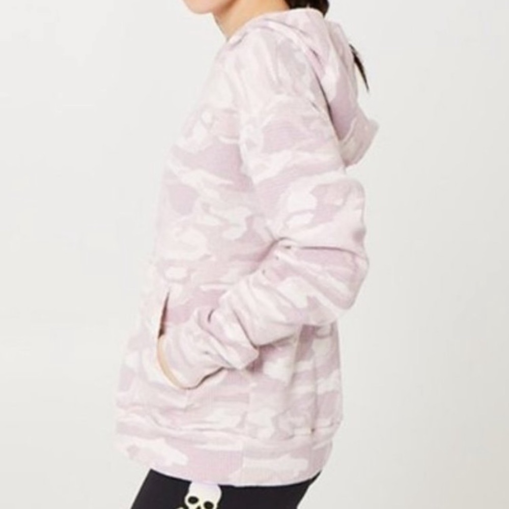 Monrow x Soulcycle Pink Camo Waffle Hoodie